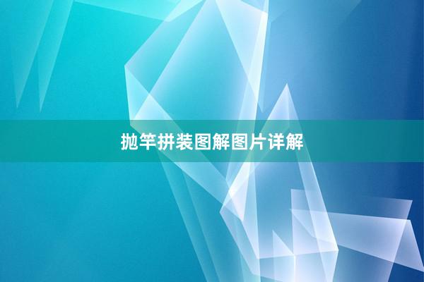 抛竿拼装图解图片详解